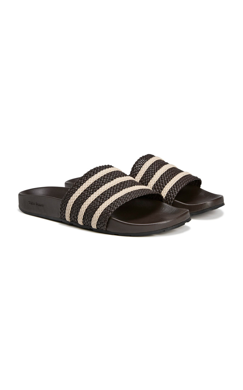 adidas WB Adilette Leather Slides brown outlook