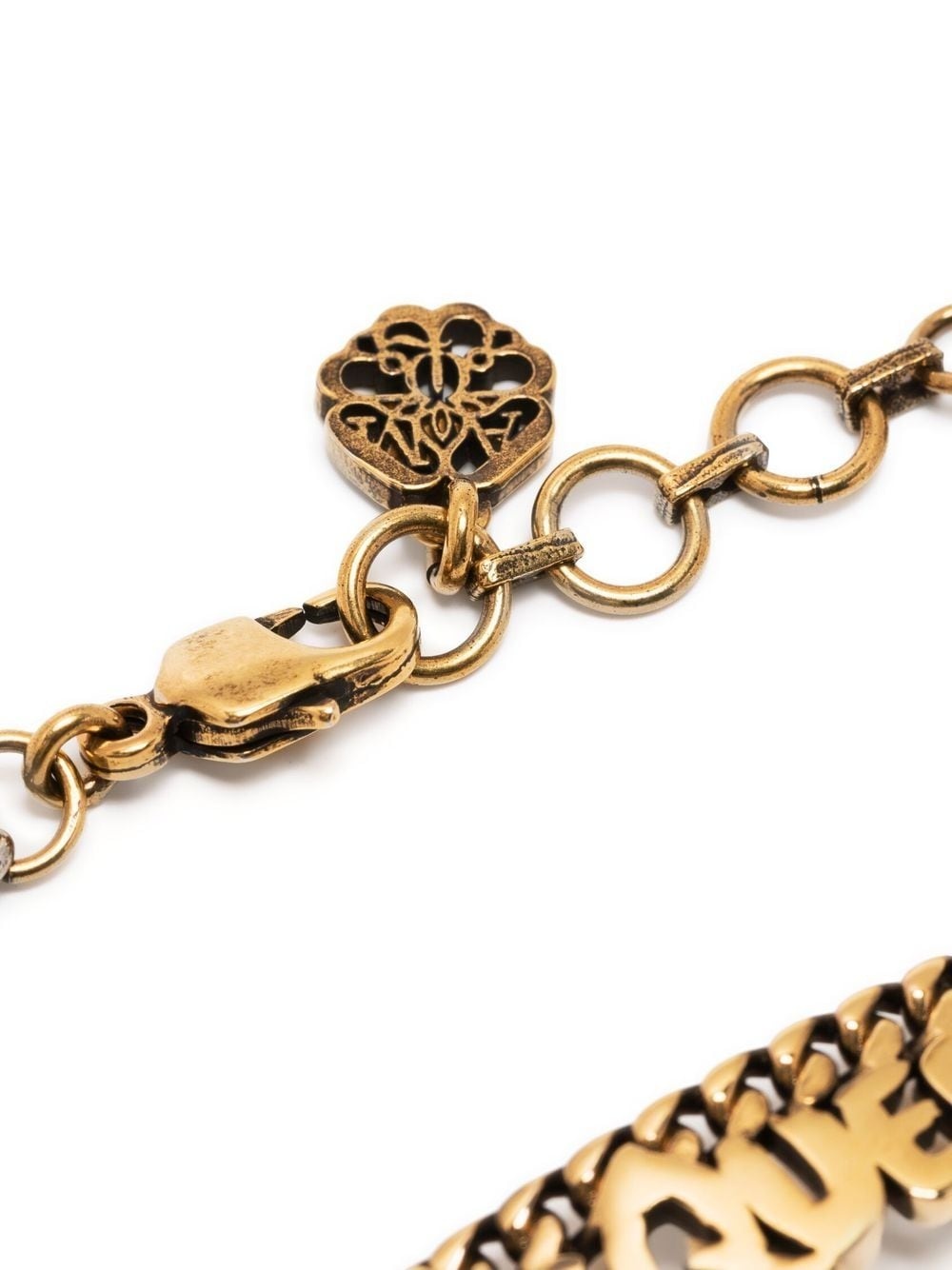 logo-lettering chain bracelet - 3