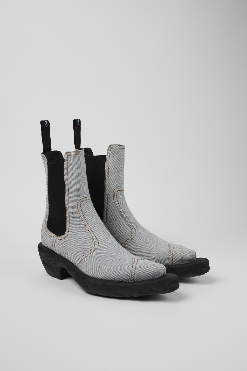 Blue Textile Chelsea Bootie - 2