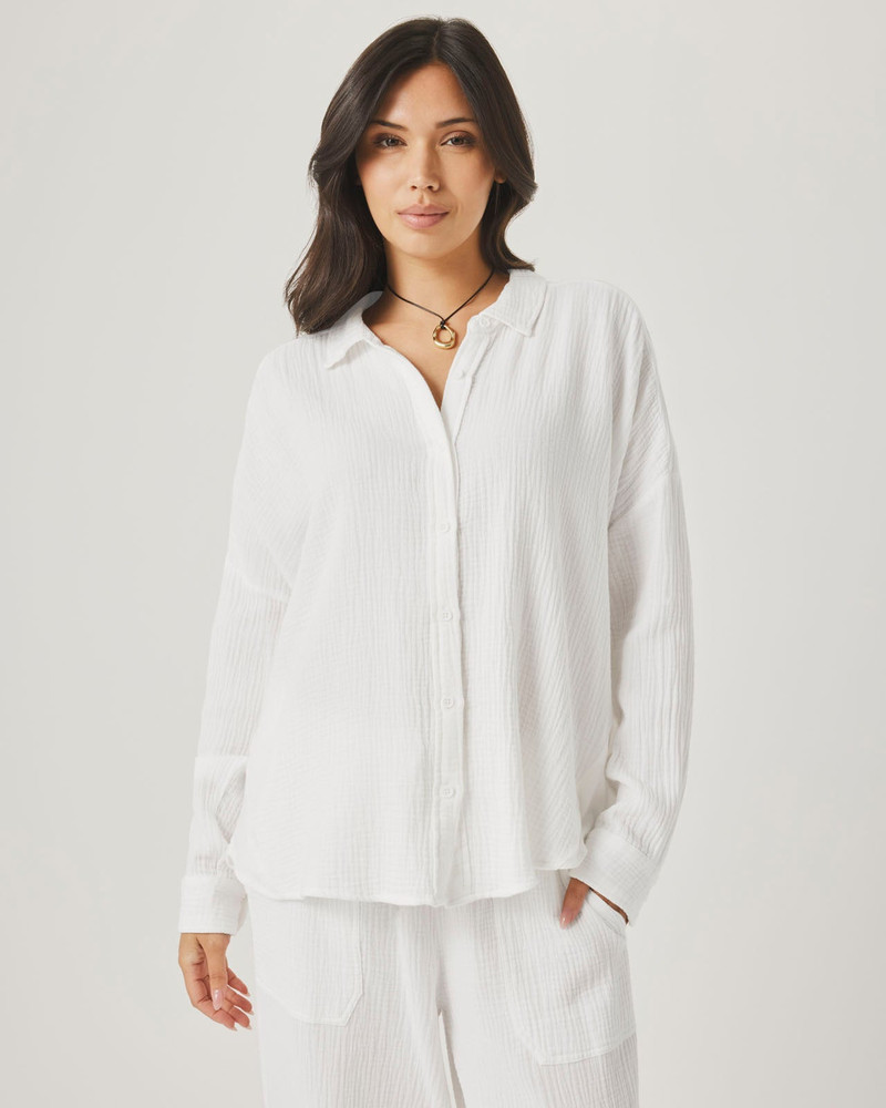 Splendid Ava Gauze Button Down outlook