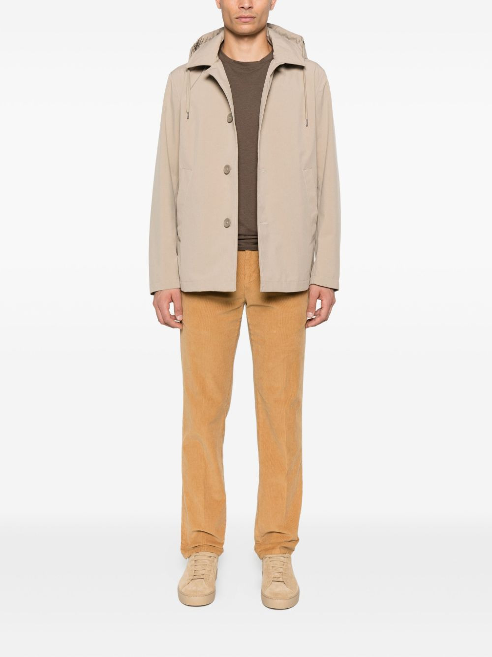 hooded buttoned jacket - 2