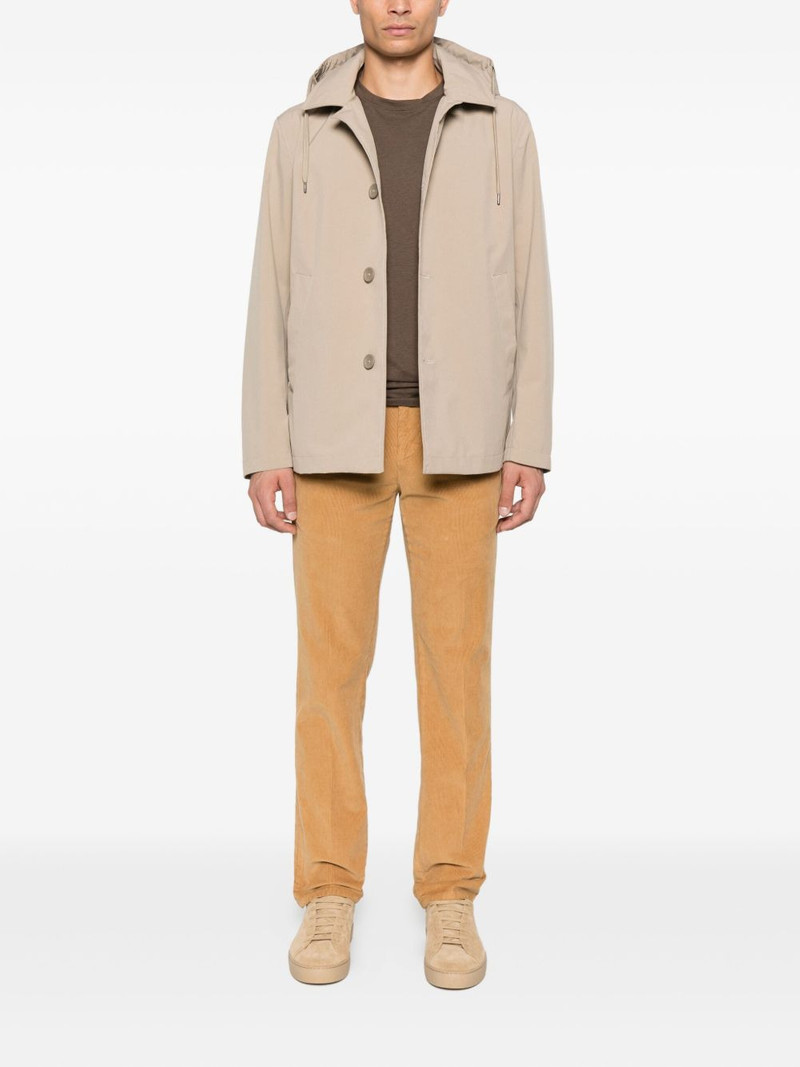 Herno hooded buttoned jacket outlook