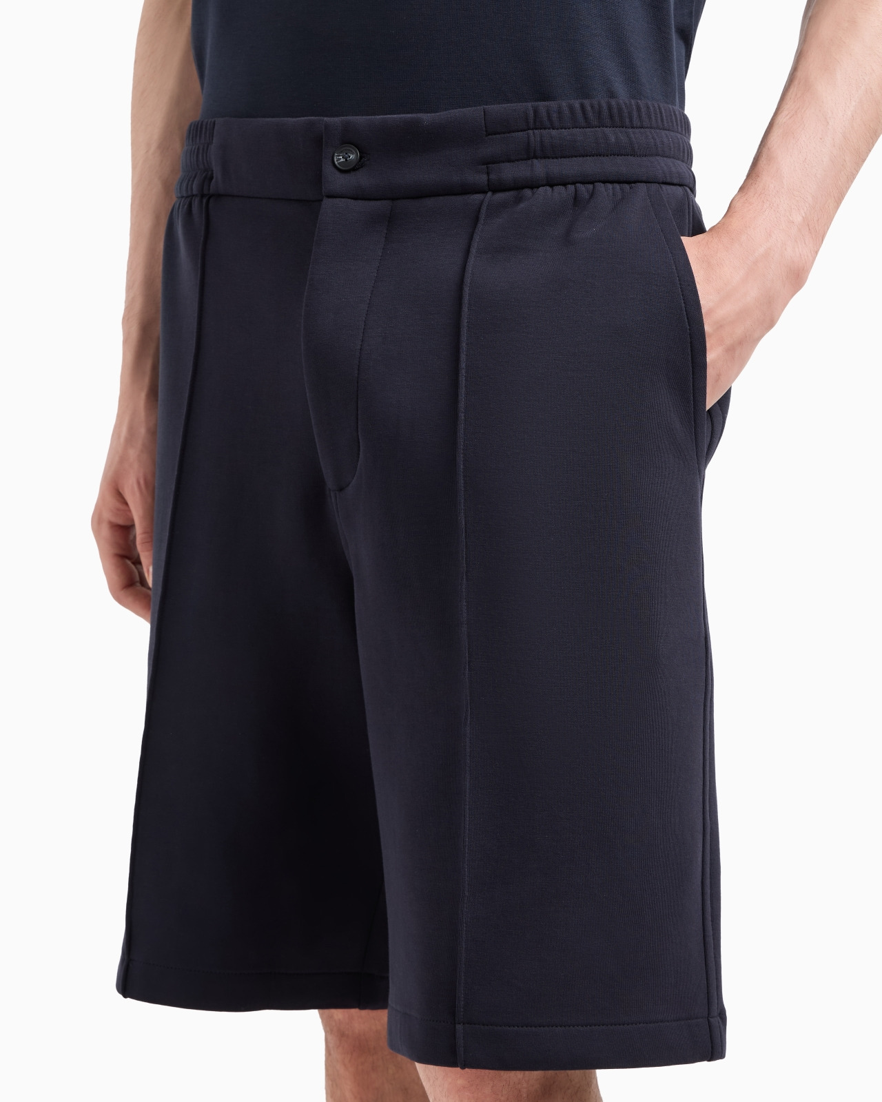 Double-jersey Bermuda shorts with ribs - 5