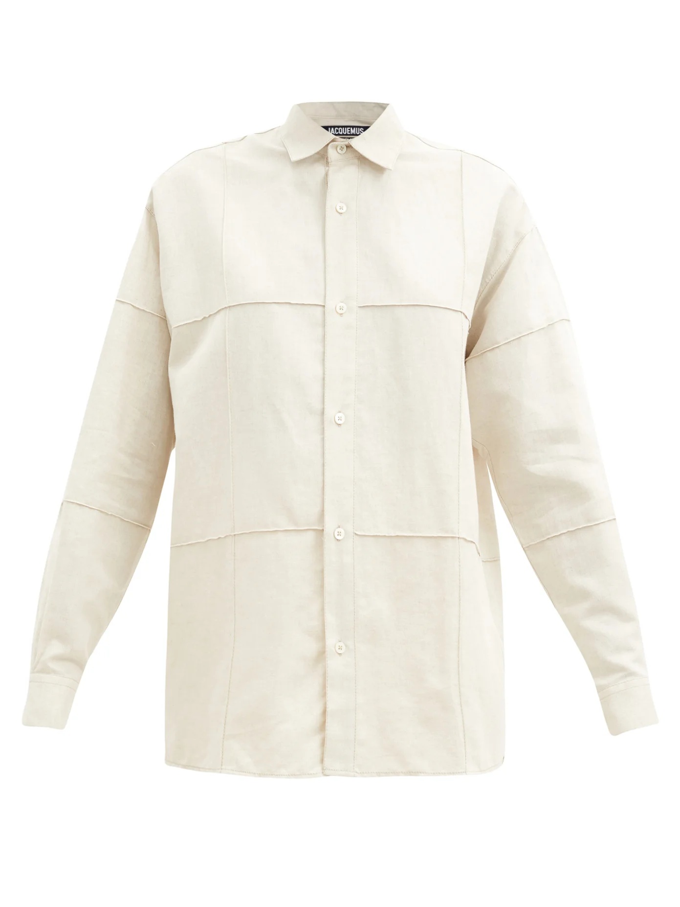 Carro panelled cotton-blend shirt - 1