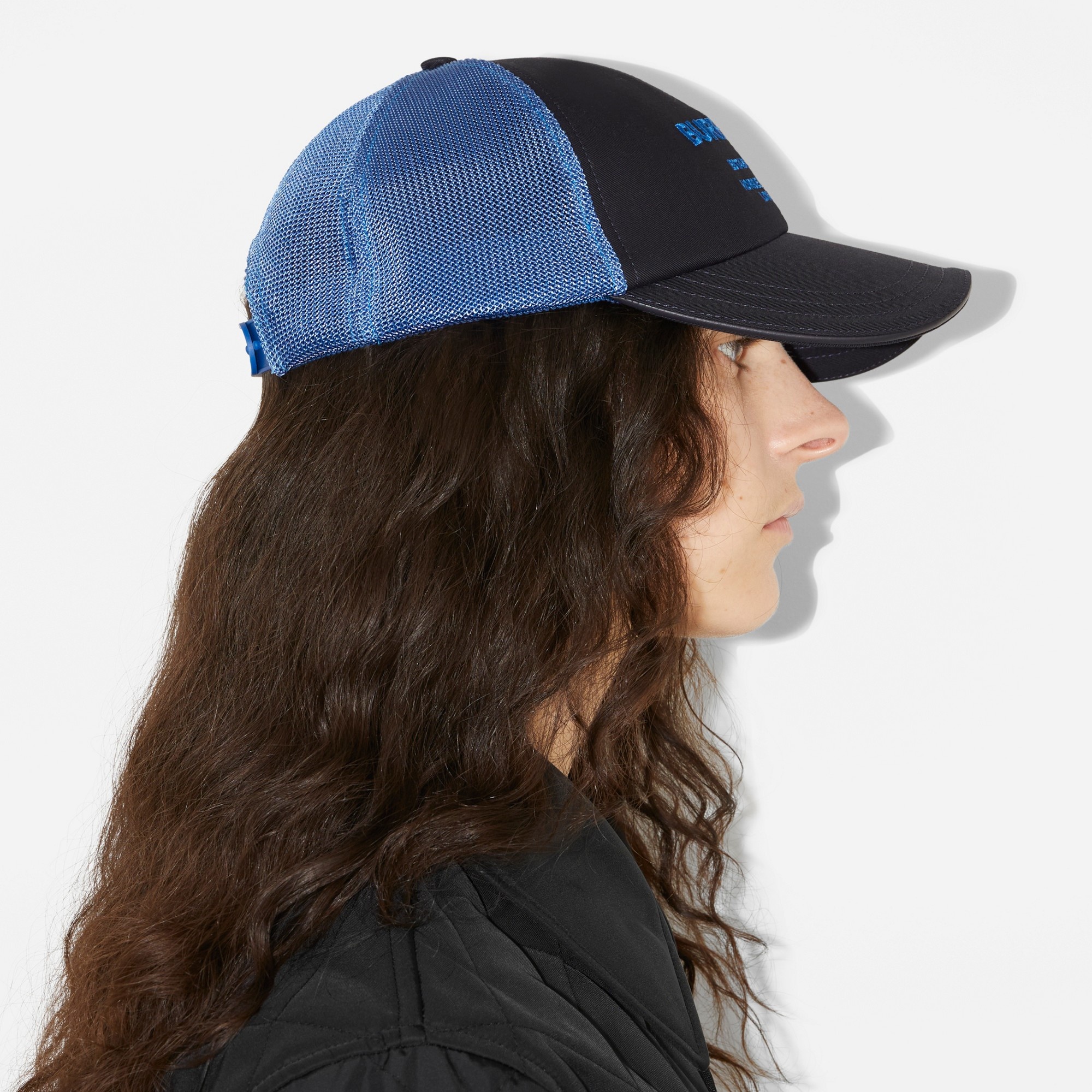 Horseferry Motif Cotton and Mesh Baseball Cap - 4
