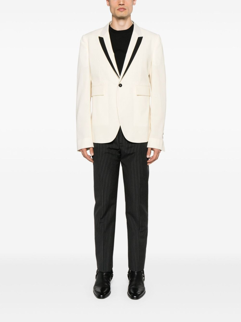 SAPIO contrasting-trim single-breasted blazer outlook