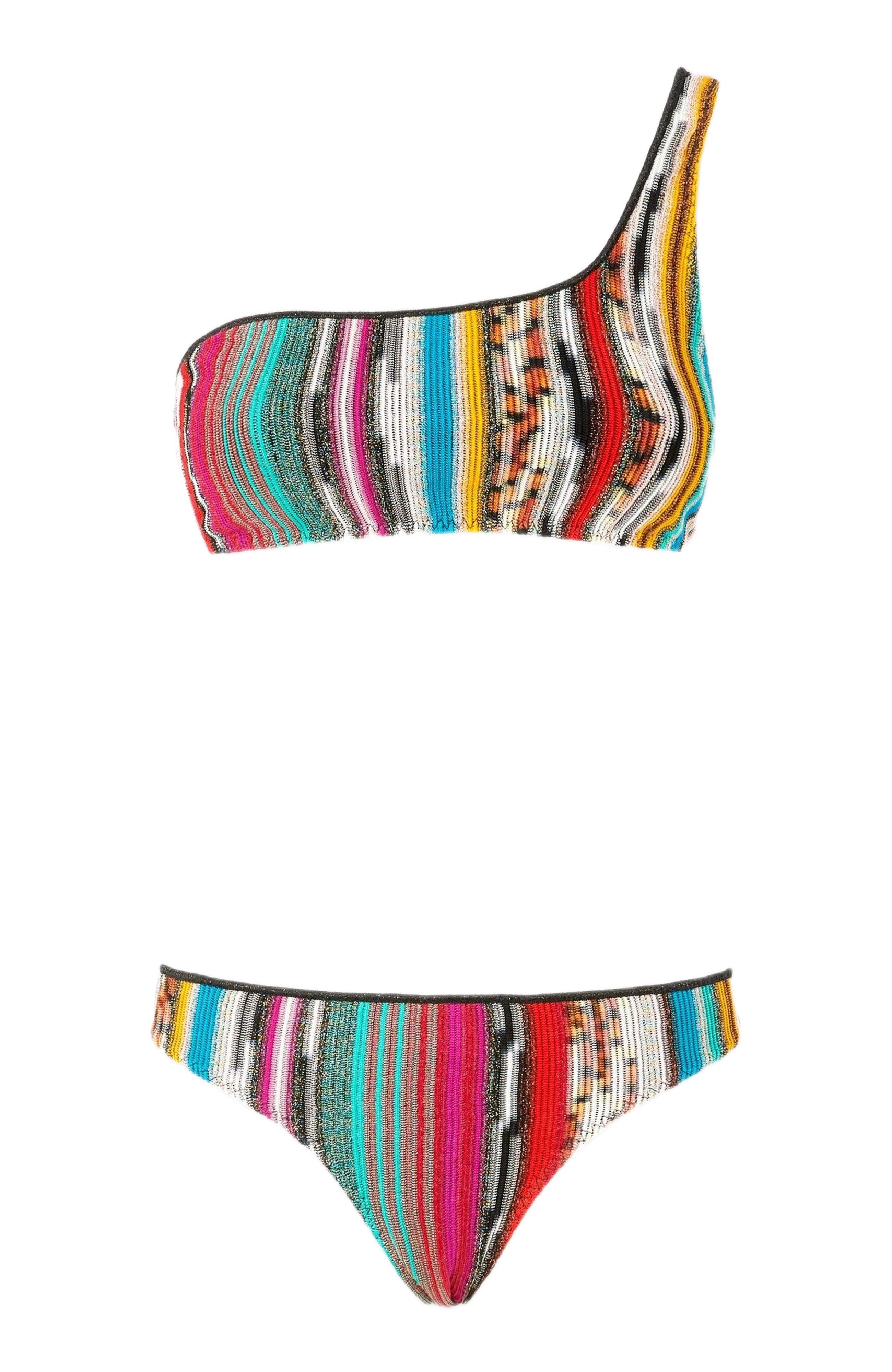 Missoni One-shoulder Bikini In Lamé Slub Viscose in Multicoloured at Nordstrom - 2