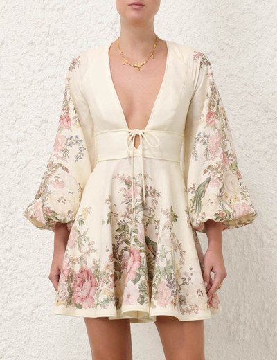 Zimmermann WAVERLY PLUNGE MINI DRESS outlook