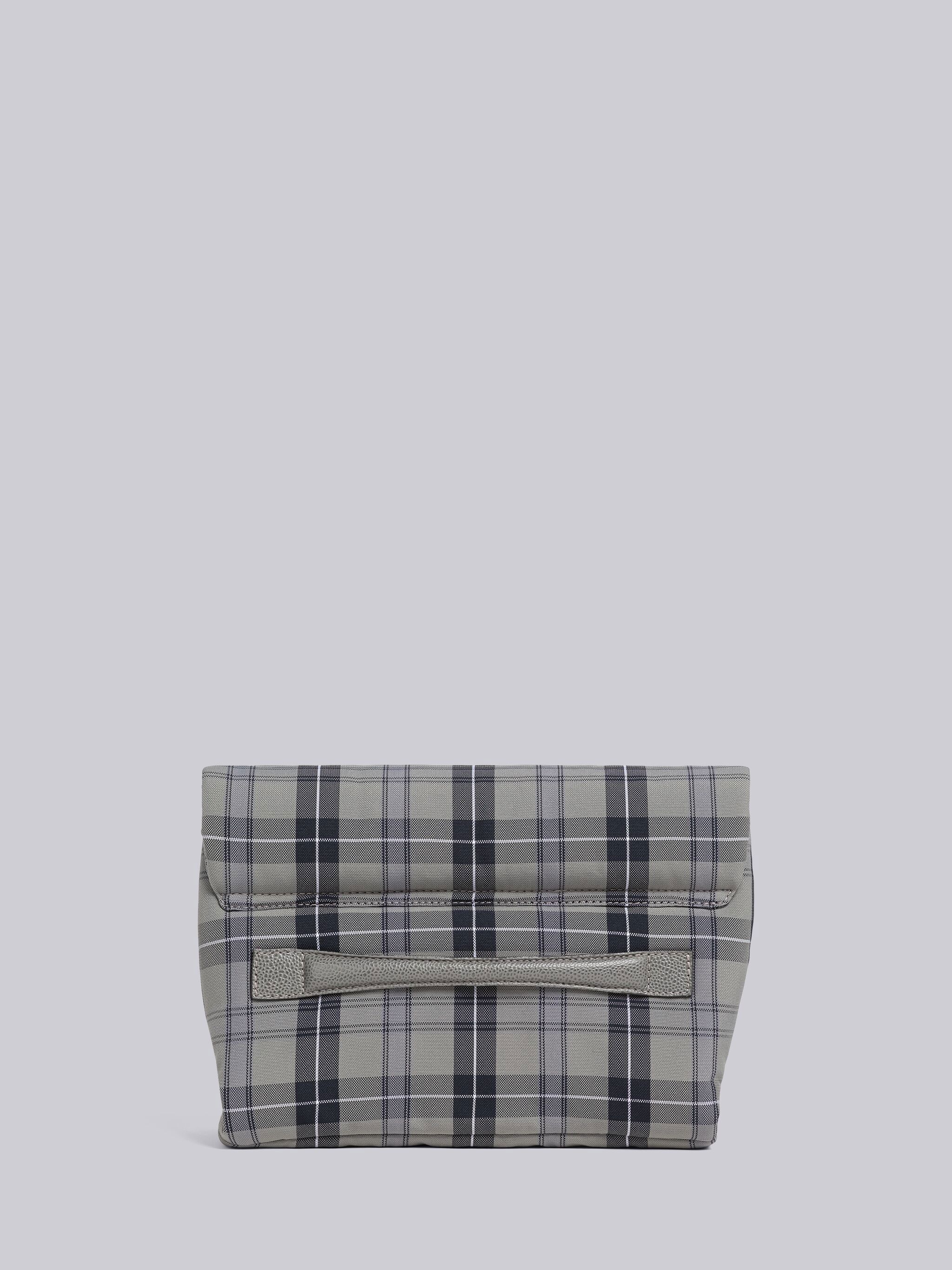 Tartan Nylon Canvas Puffer Clutch - 3