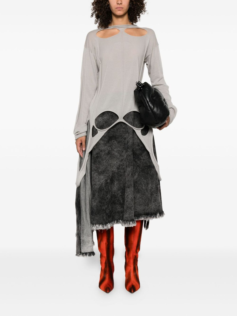 Rick Owens slashed back-detail sweater outlook