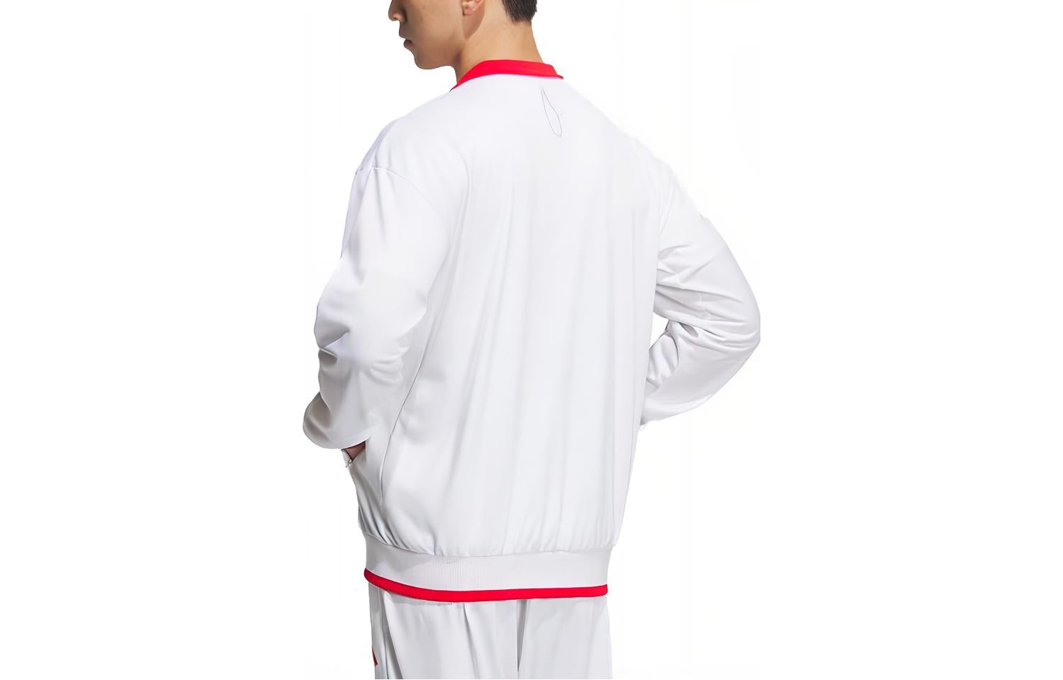 adidas China Knit Tennis Jackets 'White Red' IV7578 - 2