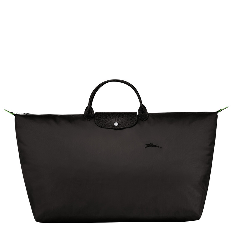 Le Pliage Green M Travel bag Black - Recycled canvas 1