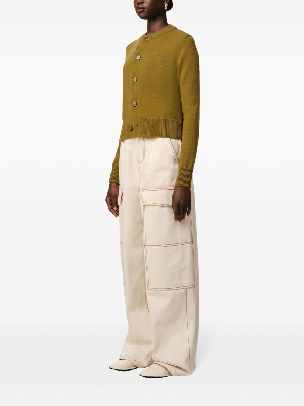 Ami de Coeur-embossed cardigan - 3