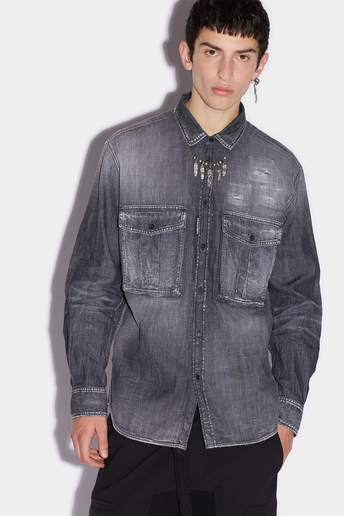 GREY WASH DAN SHIRT - 3