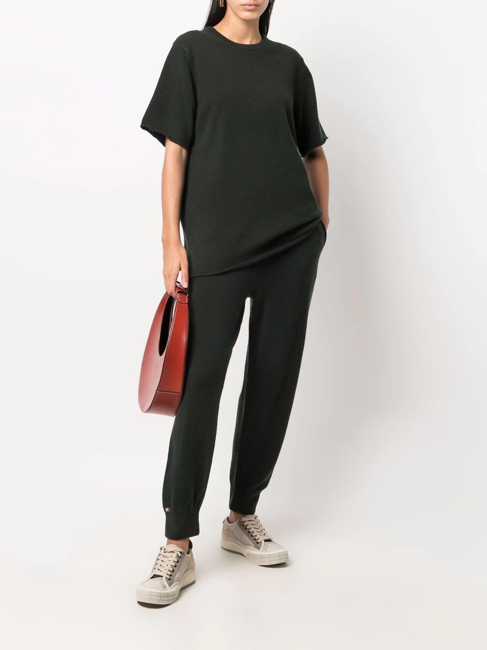 fine knit cashmere-blend T-shirt - 3