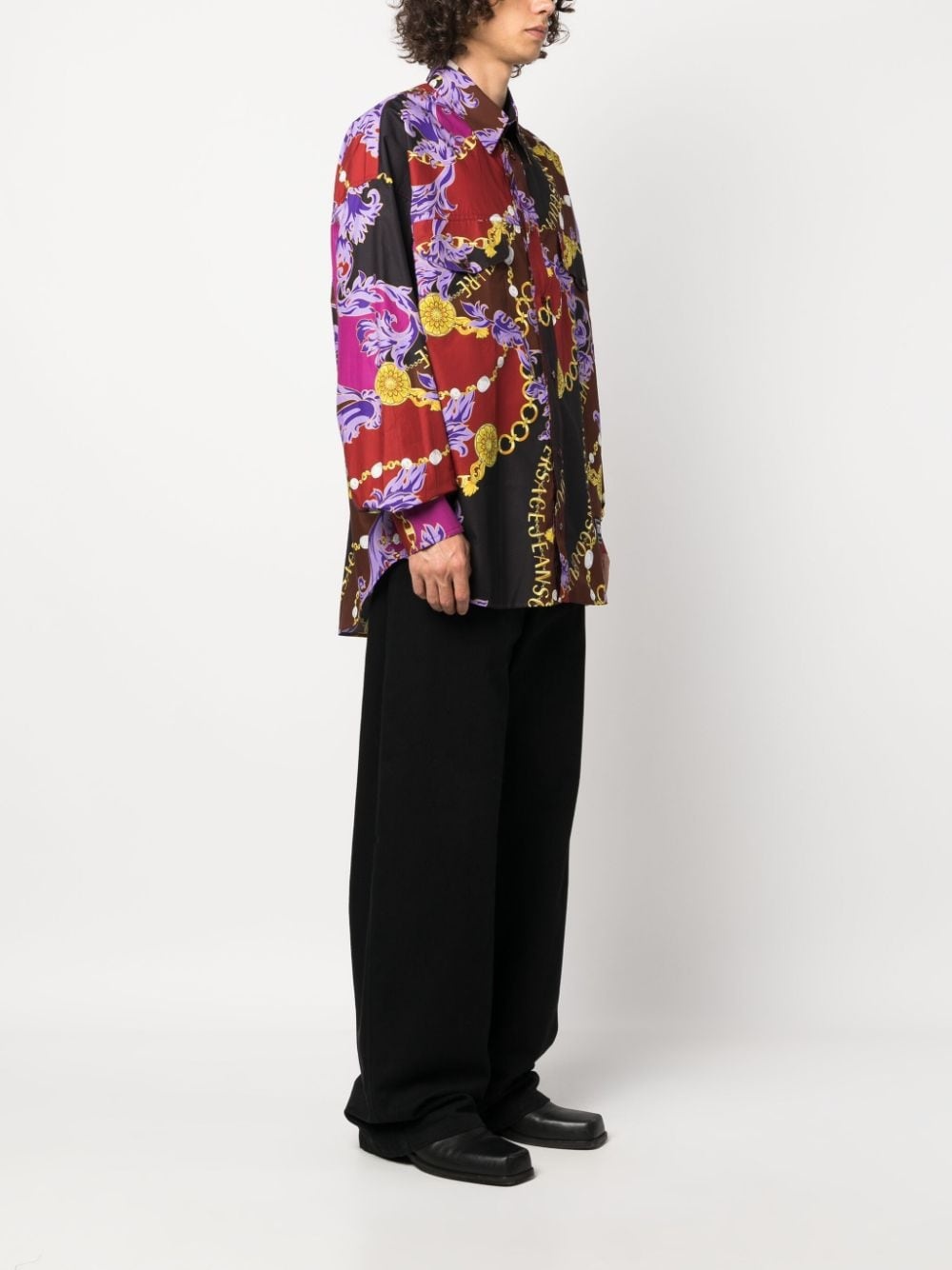Chain Couture-print cotton shirt - 3