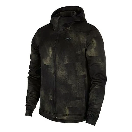 Nike LeBron James Sports Basketball Hooded Jacket Camouflage Green AV5897-355 - 1