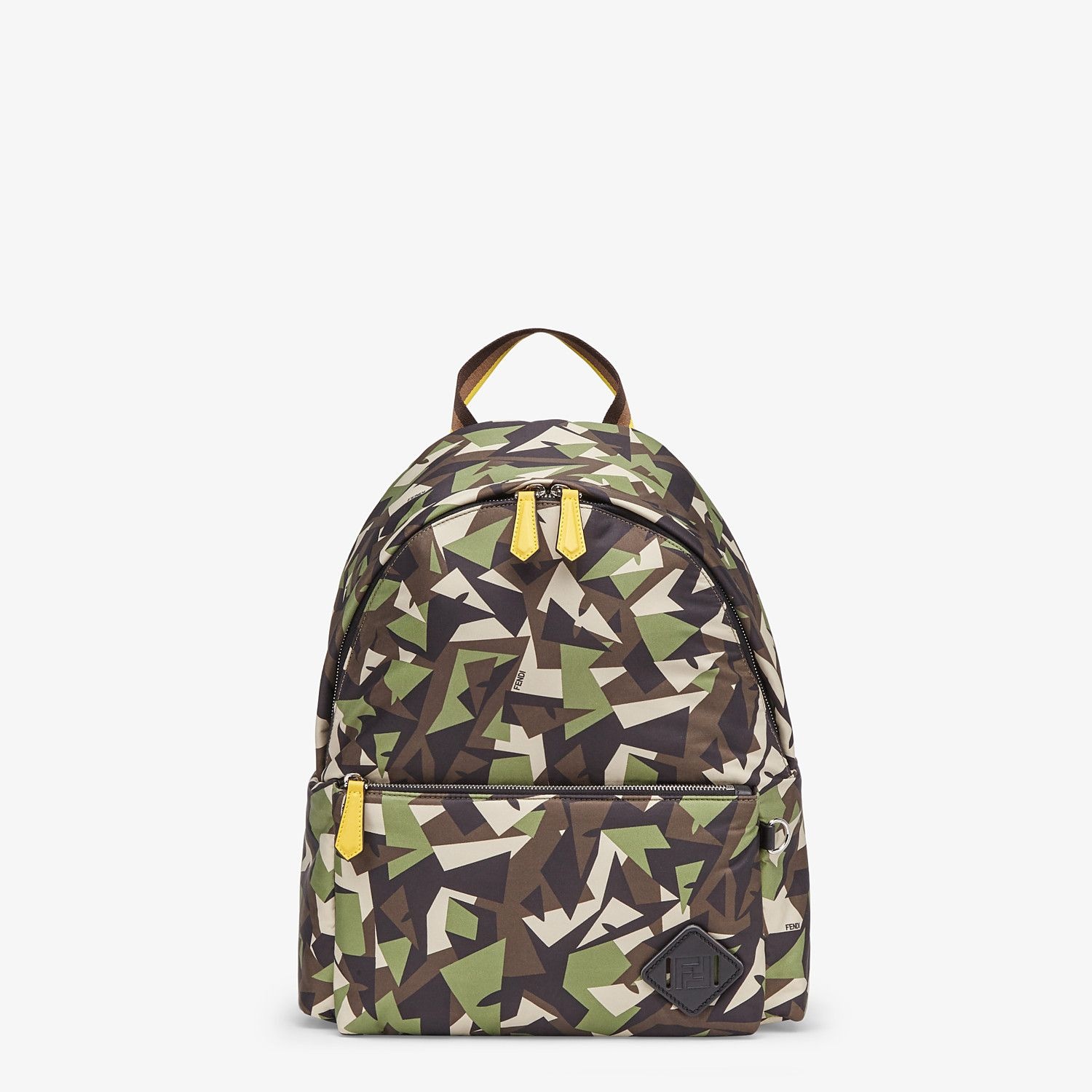 Green nylon backpack - 1