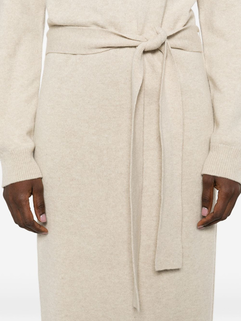 turtleneck tie knitted midi dress 5