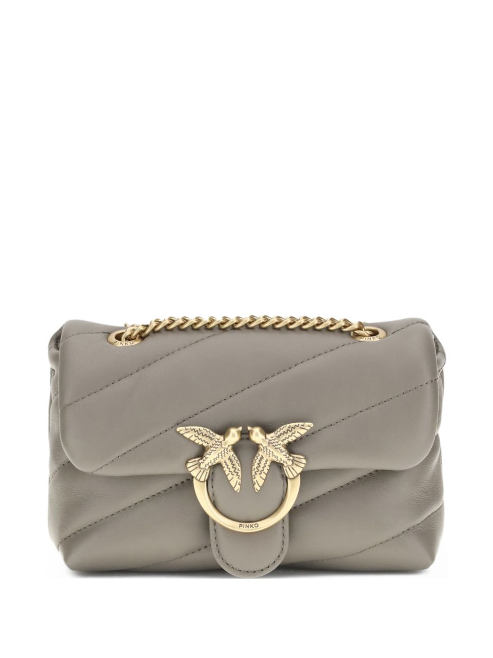 quilted birds shoulder bag - 1