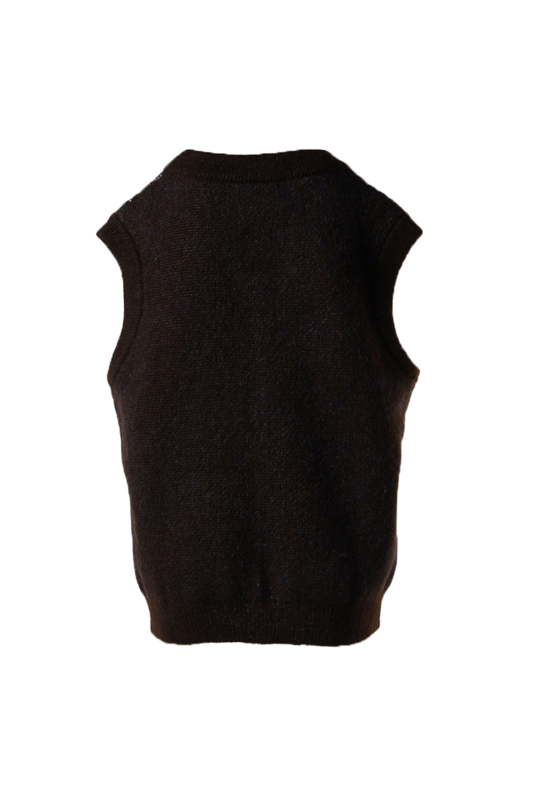 MARINE SERRE JACQUARD KNIT VEST / BRW - 6
