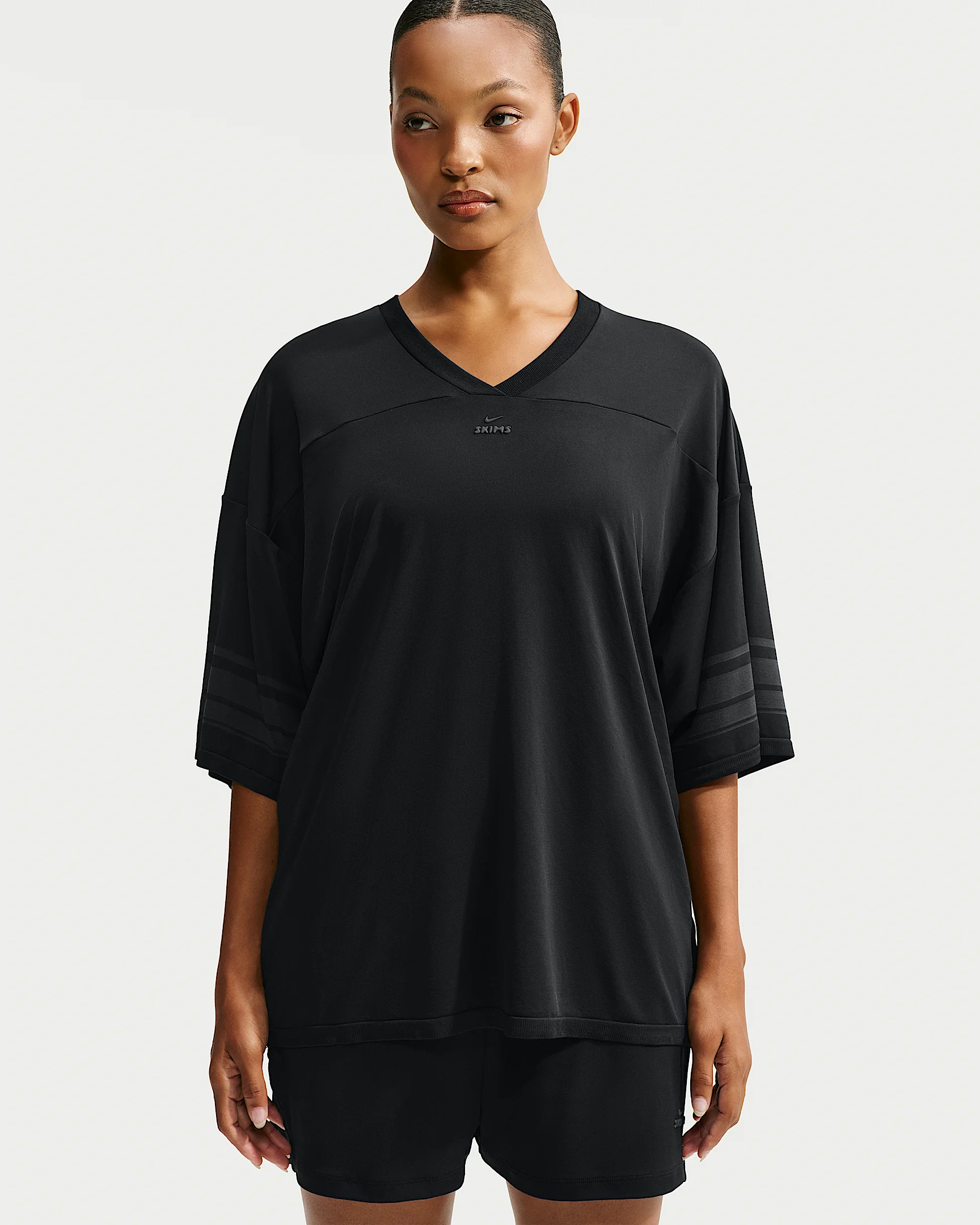 NikeSKIMS Stretch Knit Women's Oversized V-Neck Top - 1