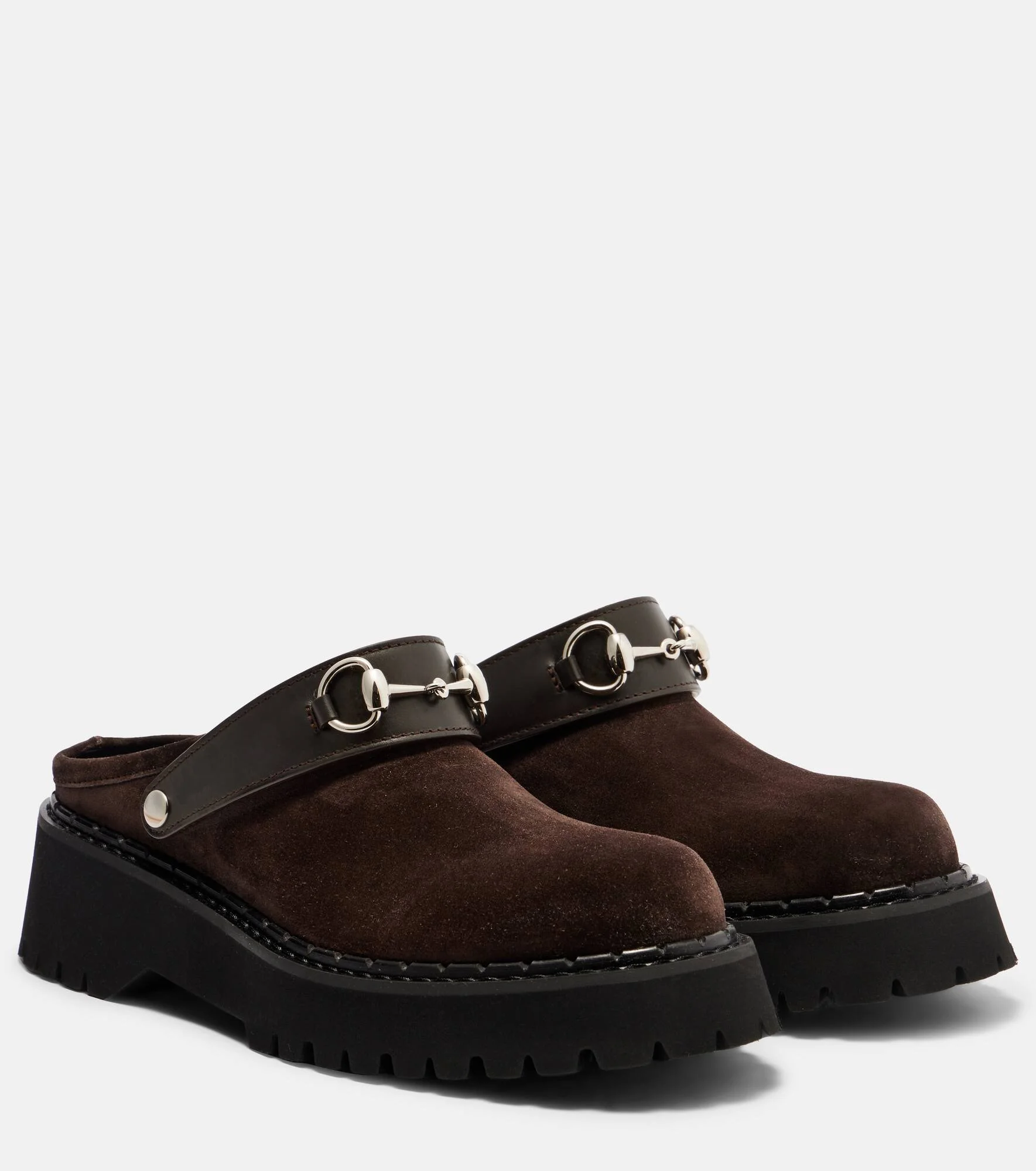 Horsebit suede mules - 1