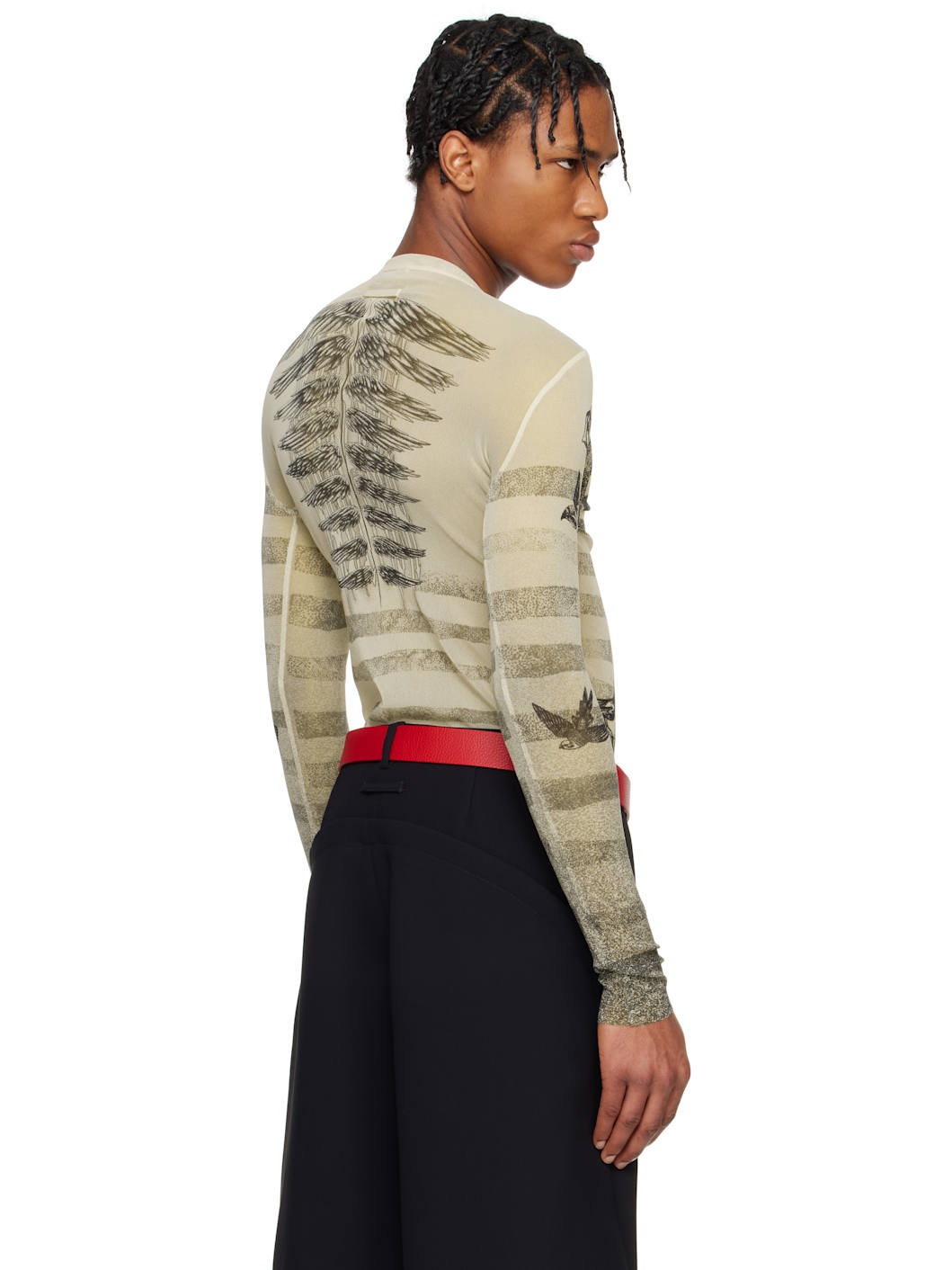 Beige 'The Tattoo Marinière' T-shirt - 3