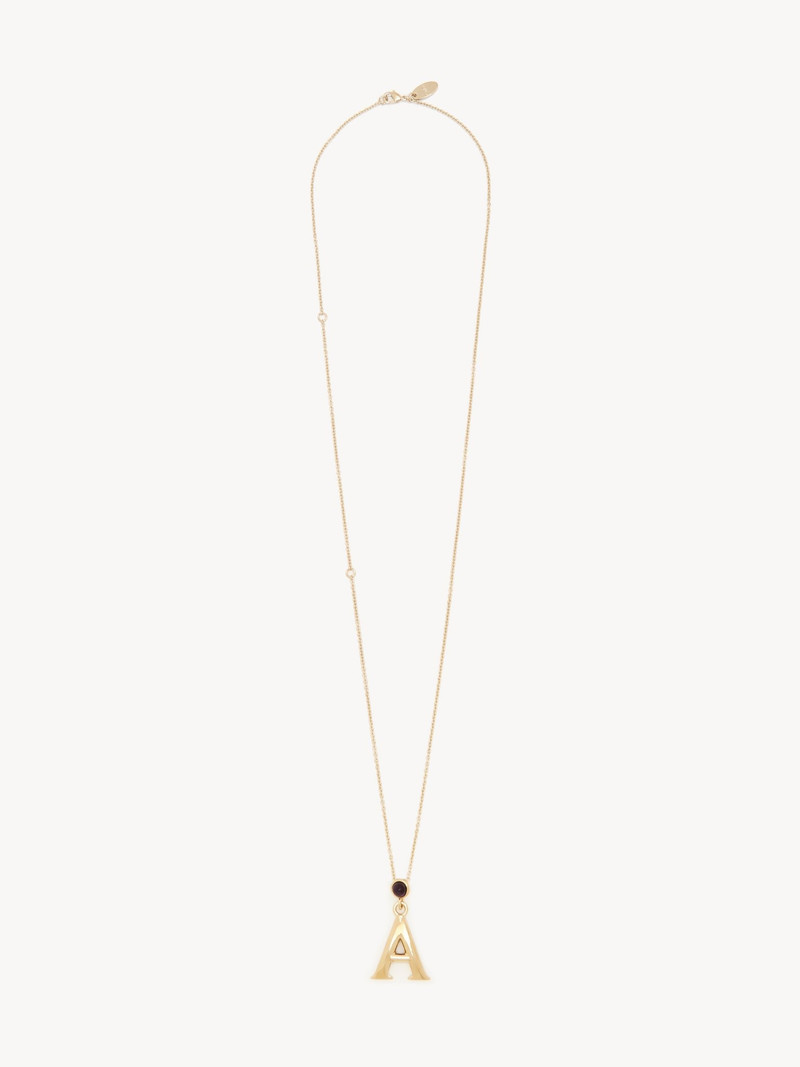 ALPHABET NECKLACE WITH PENDANT A 3