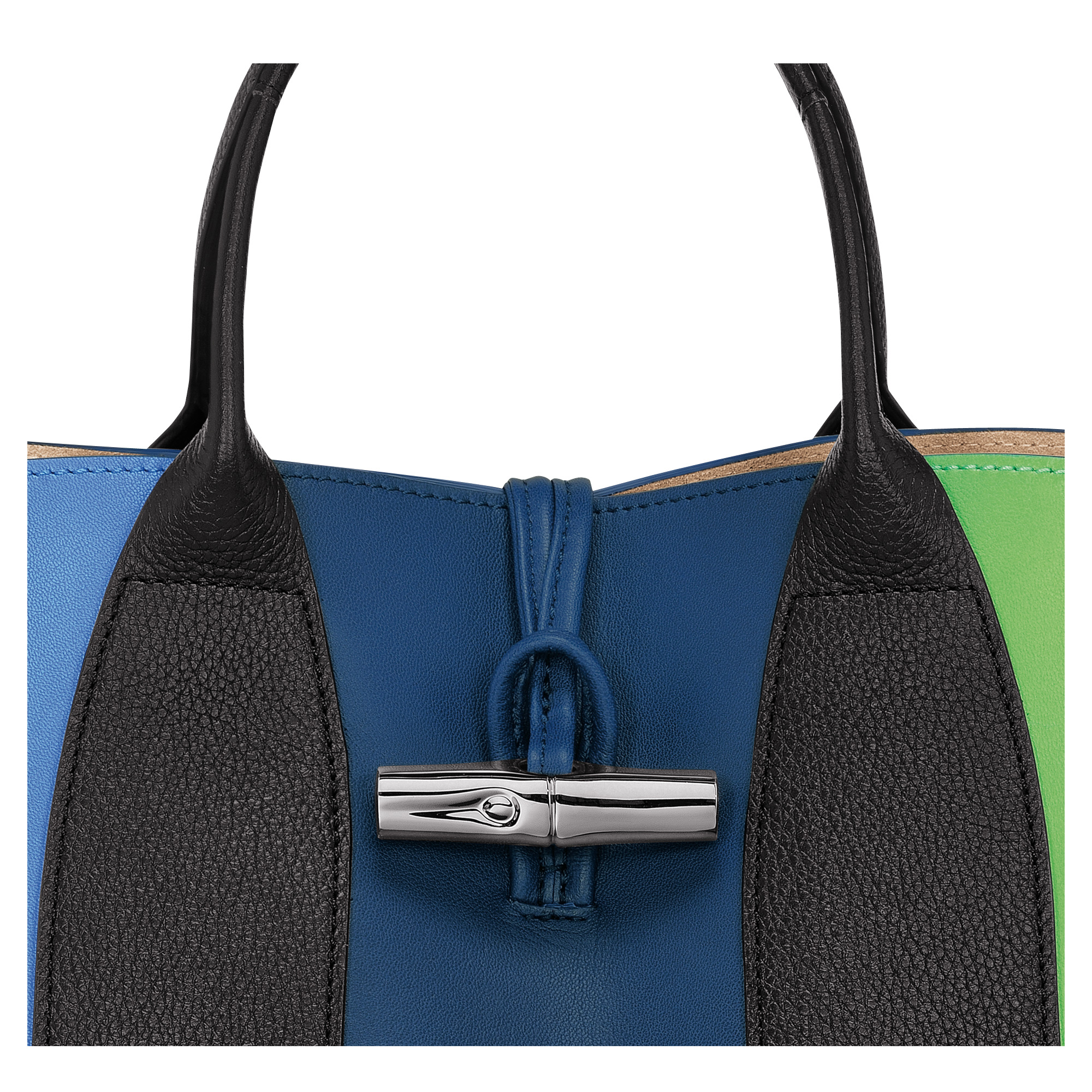 Longchamp Roseau M Handbag Multicolor - Leather | REVERSIBLE