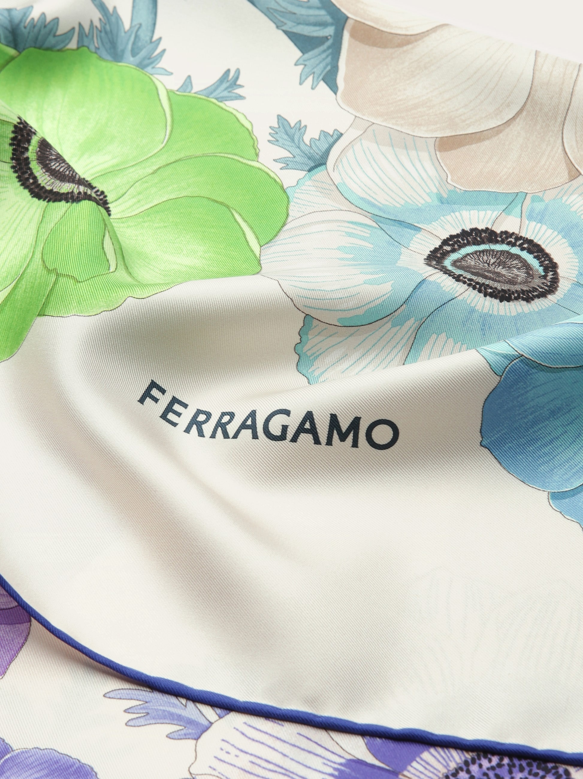 Anemone print silk foulard - 2