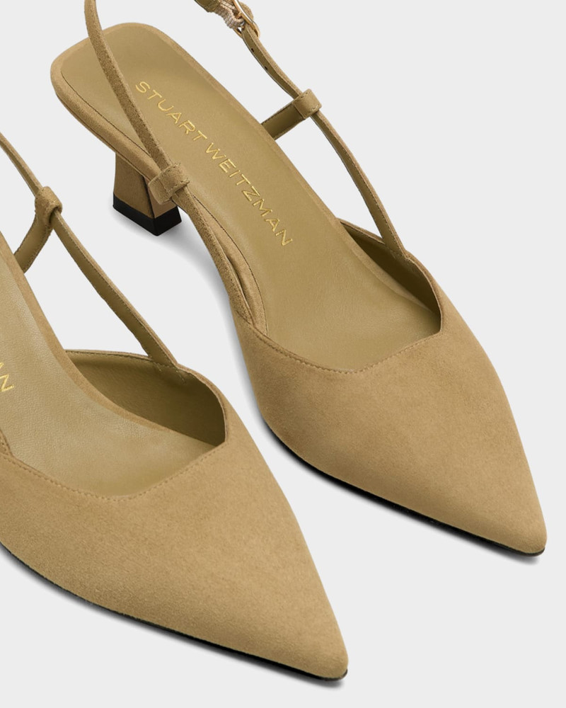 Stuart Weitzman 50mm Vinnie Suede Slingback Pumps outlook