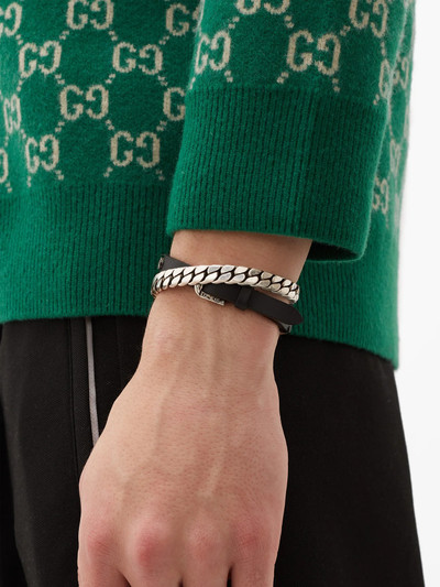 GUCCI Garden leather and metal bracelet outlook