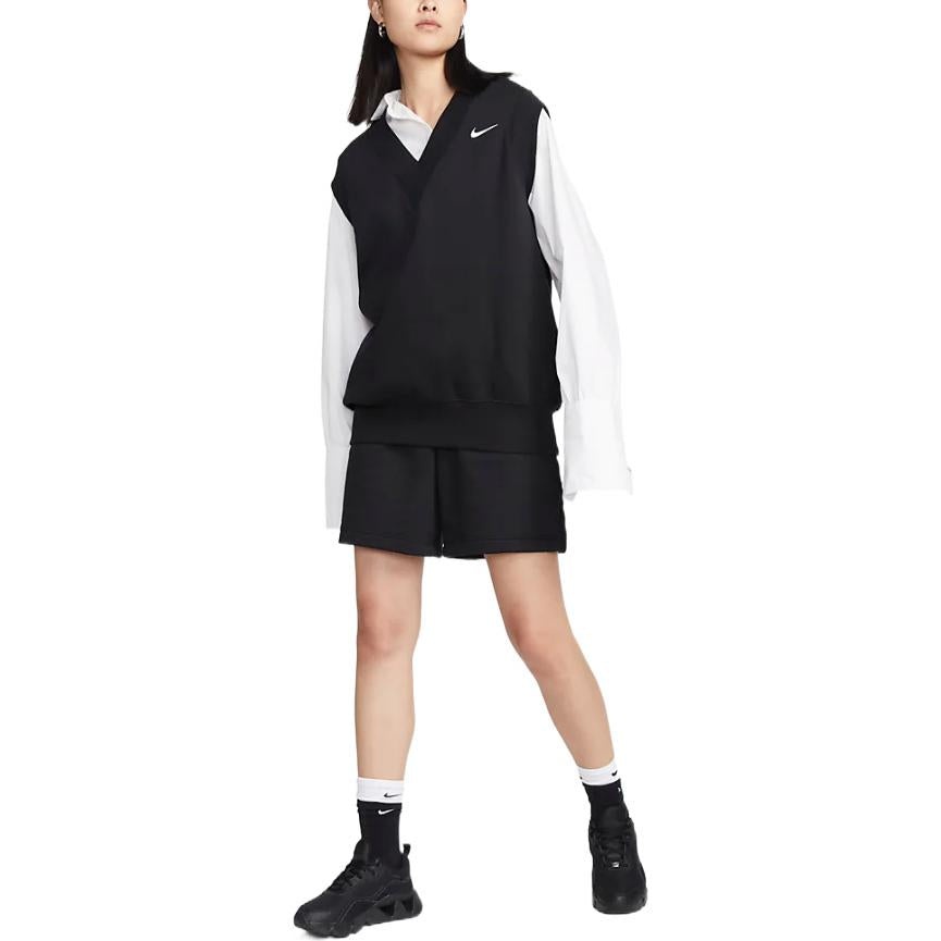 (WMNS) Nike Sportswear Phoenix Fleece Oversized Vest 'Black' DQ6760-010 - 3