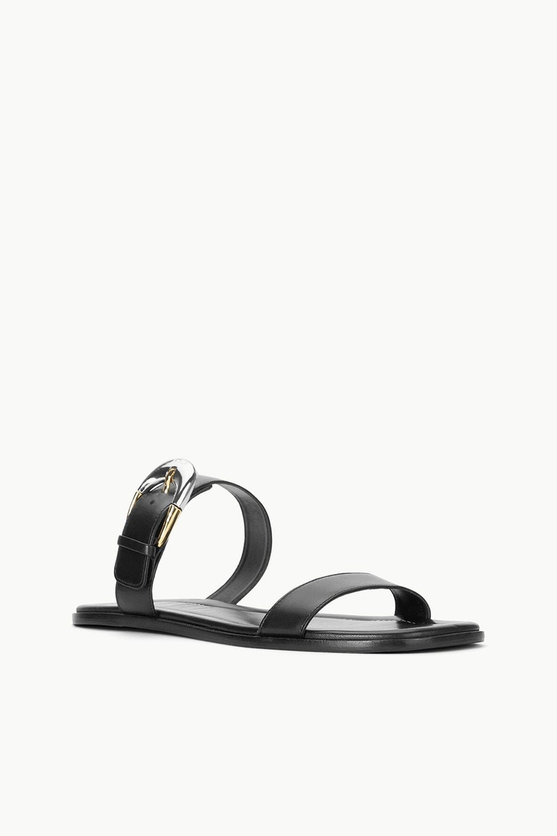 STAUD HARLOW FLAT SANDAL BLACK 3
