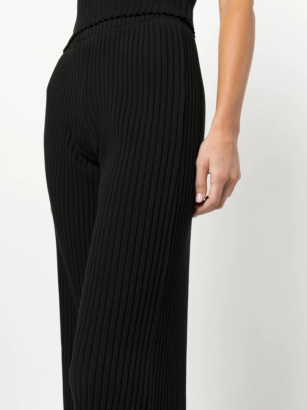 ribbed cropped trousers - 5