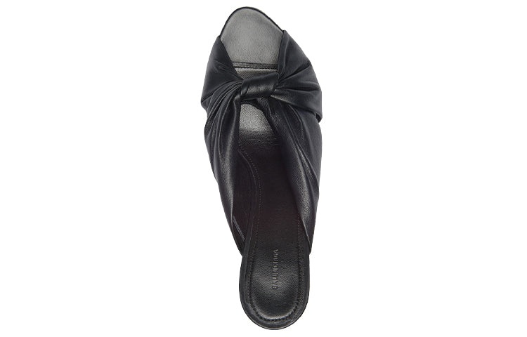 (WMNS) Balenciaga Small High Heels Black Slippers 617574WA2M01000 - 5