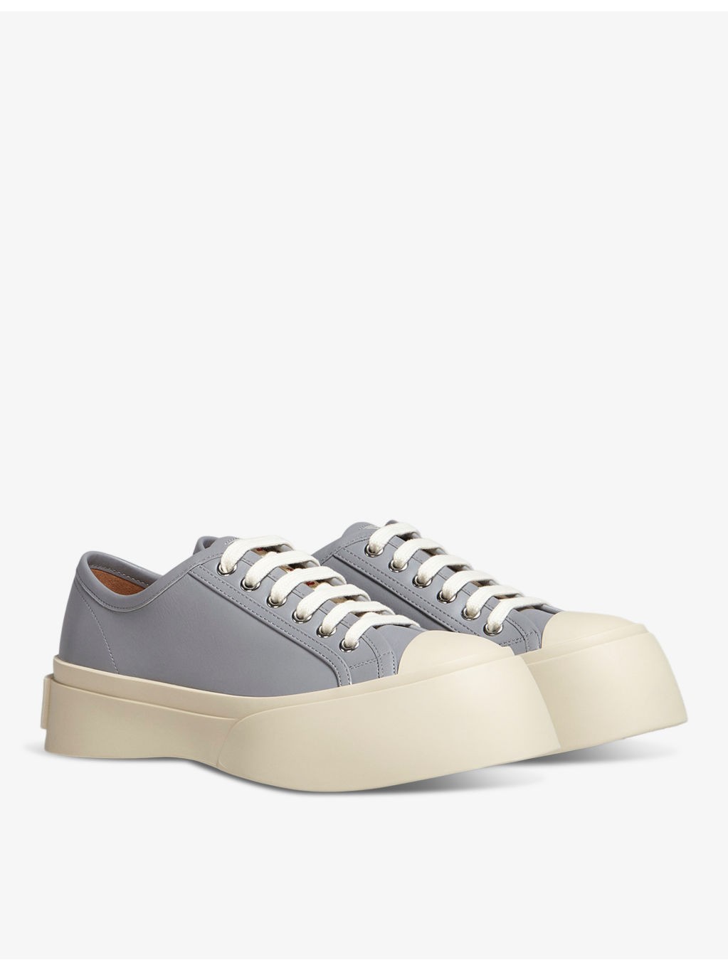 Pablo platform-sole leather low-top trainers - 3