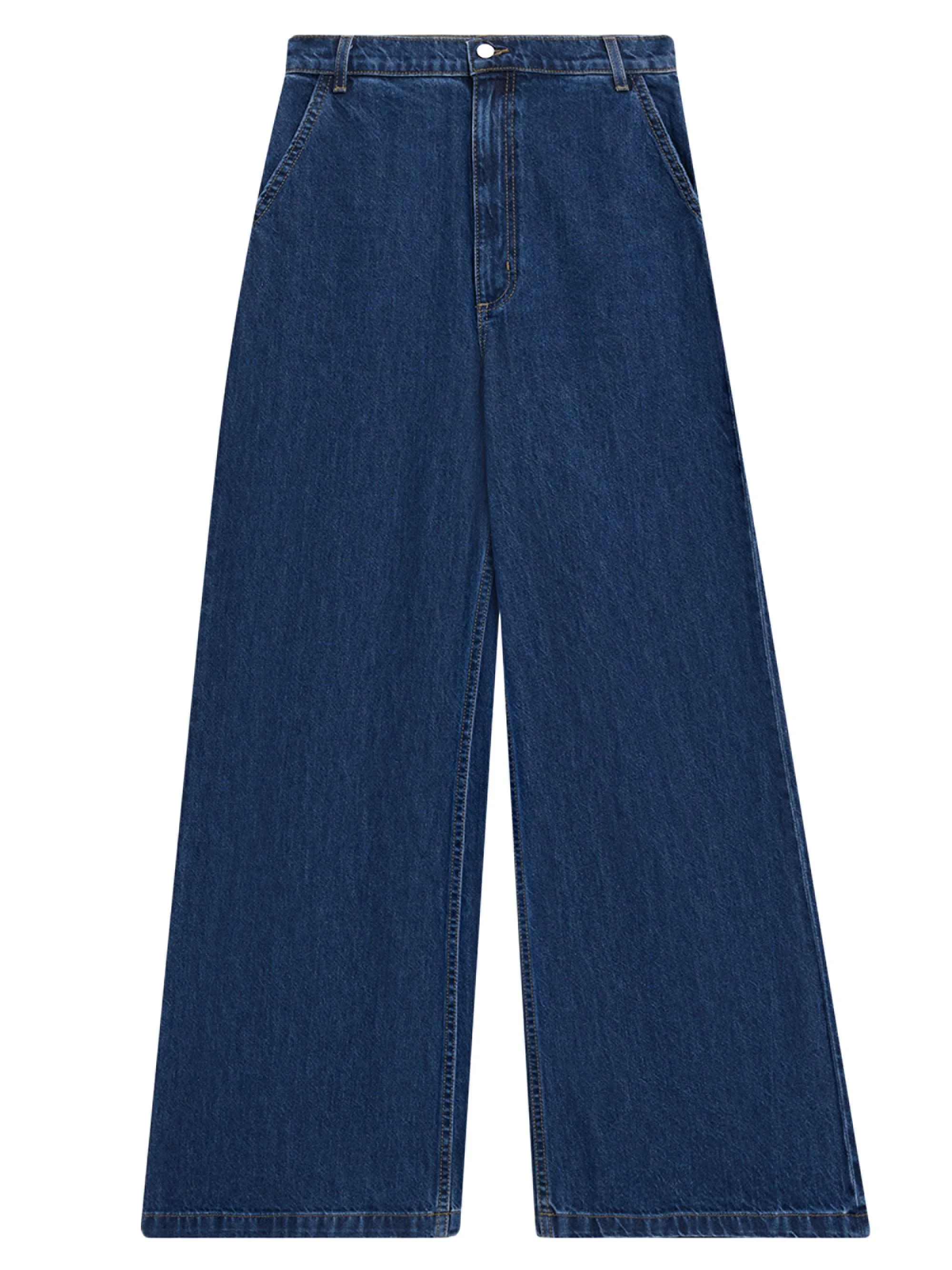 Women's McDougal St Wide-Leg Denim Pants - Dark Stone - 1