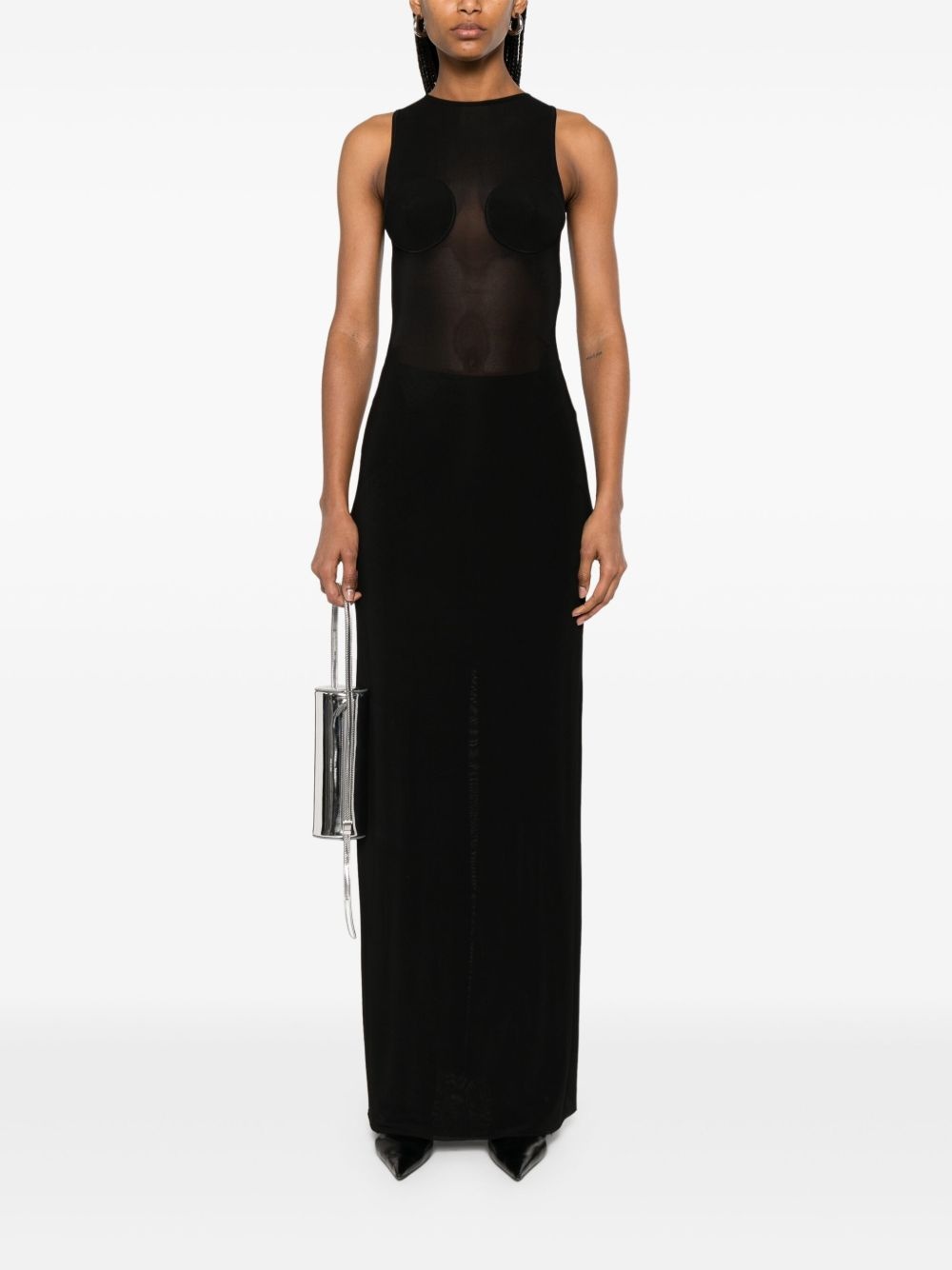 semi-sheer maxi dress - 2