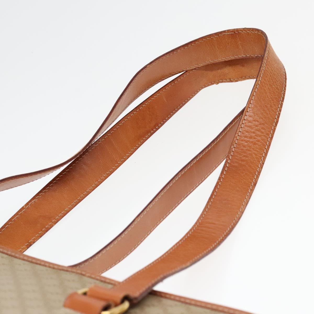 CELINE Macadam Canvas Tote Bag Beige Gold - 14