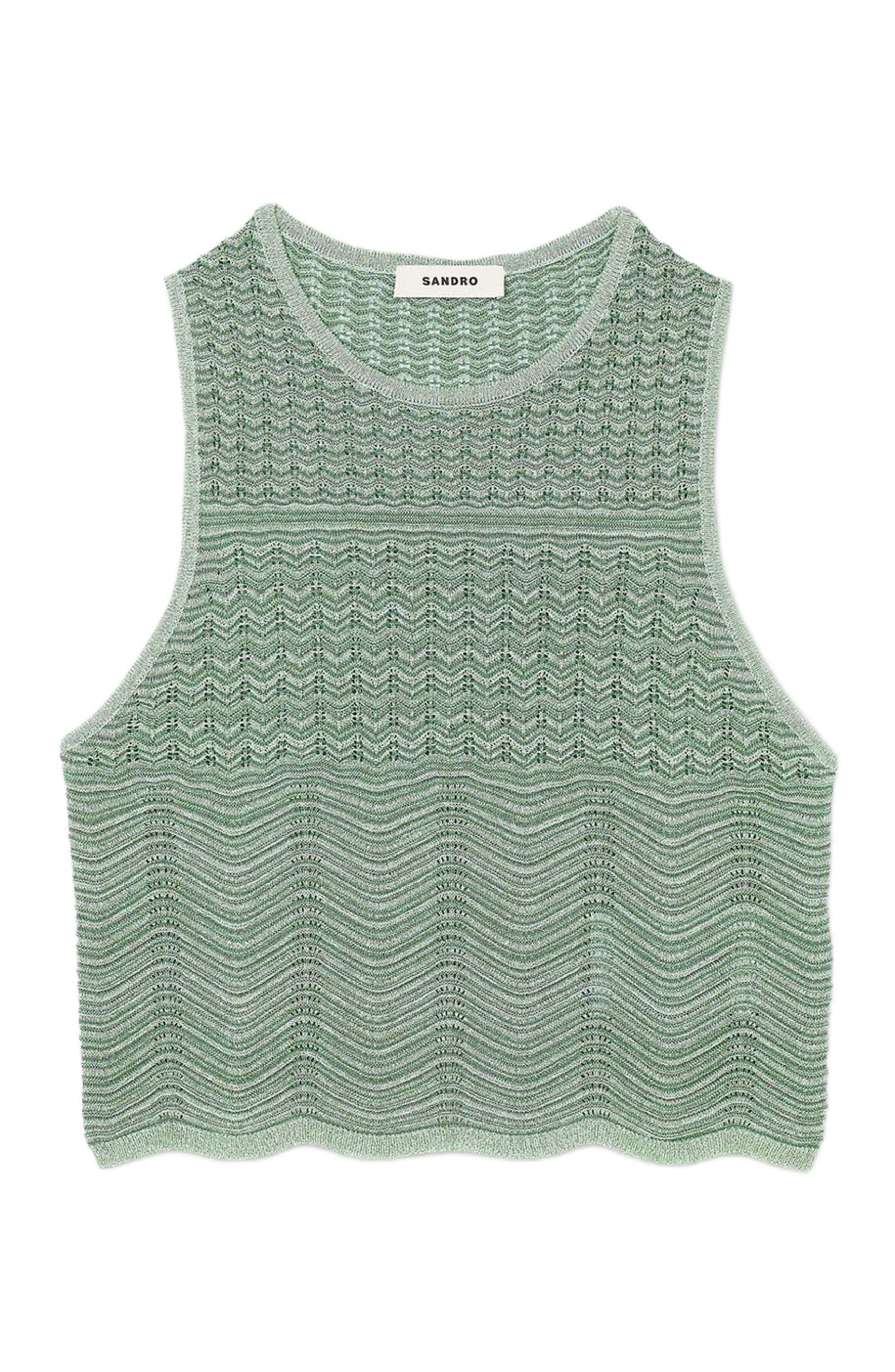 SANDRO Decorative knit top in Mint at Nordstrom - 5