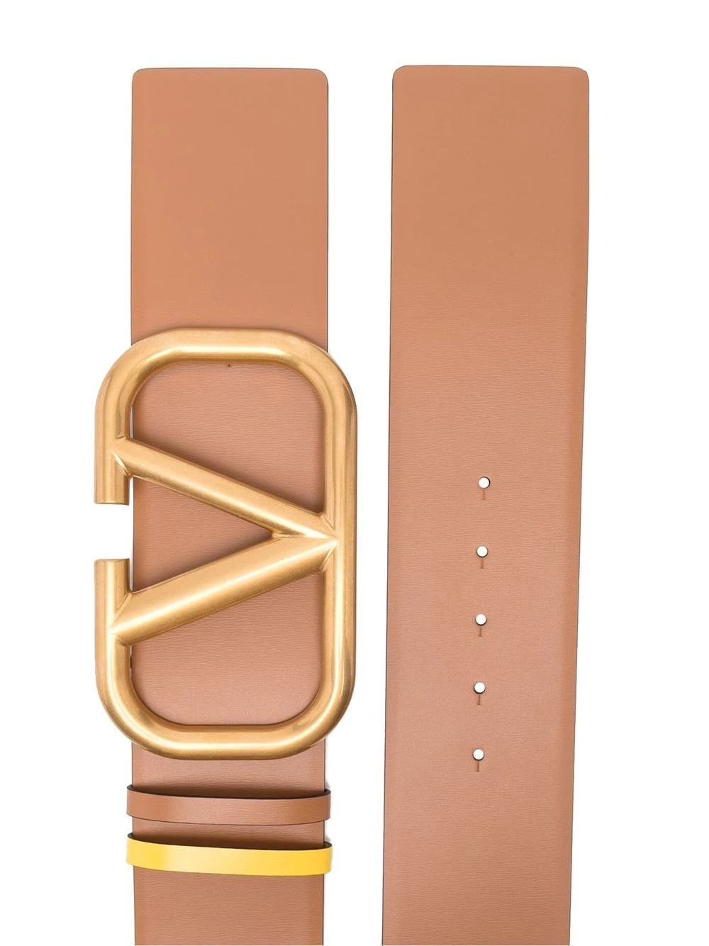 logo-plaque leather belt - 2