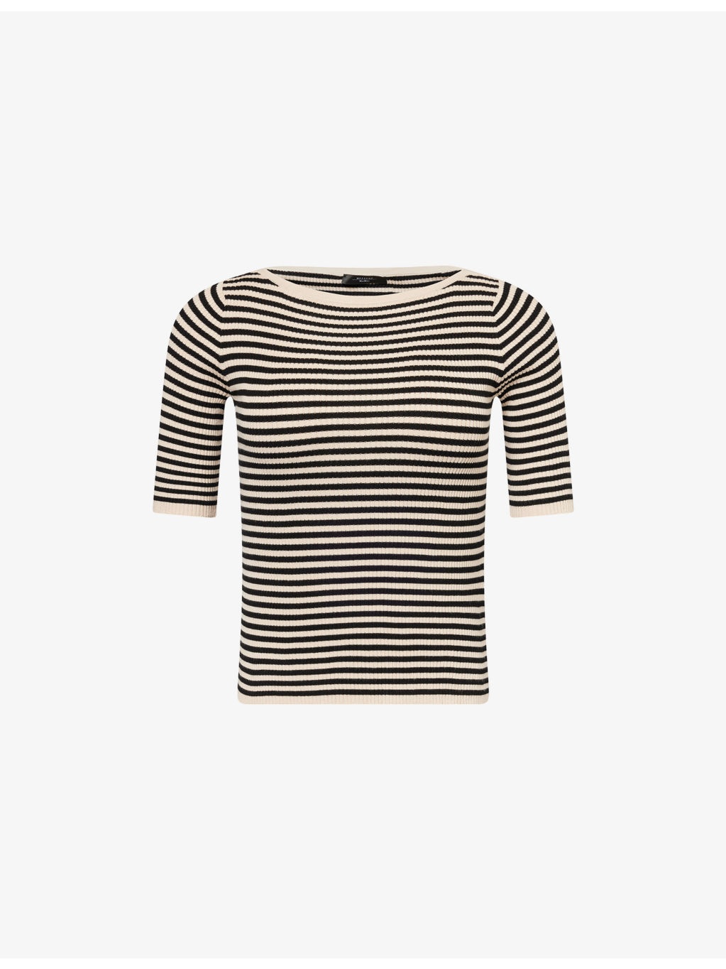 Waser Stripe-Pattern Stretch-Knit Top - 1