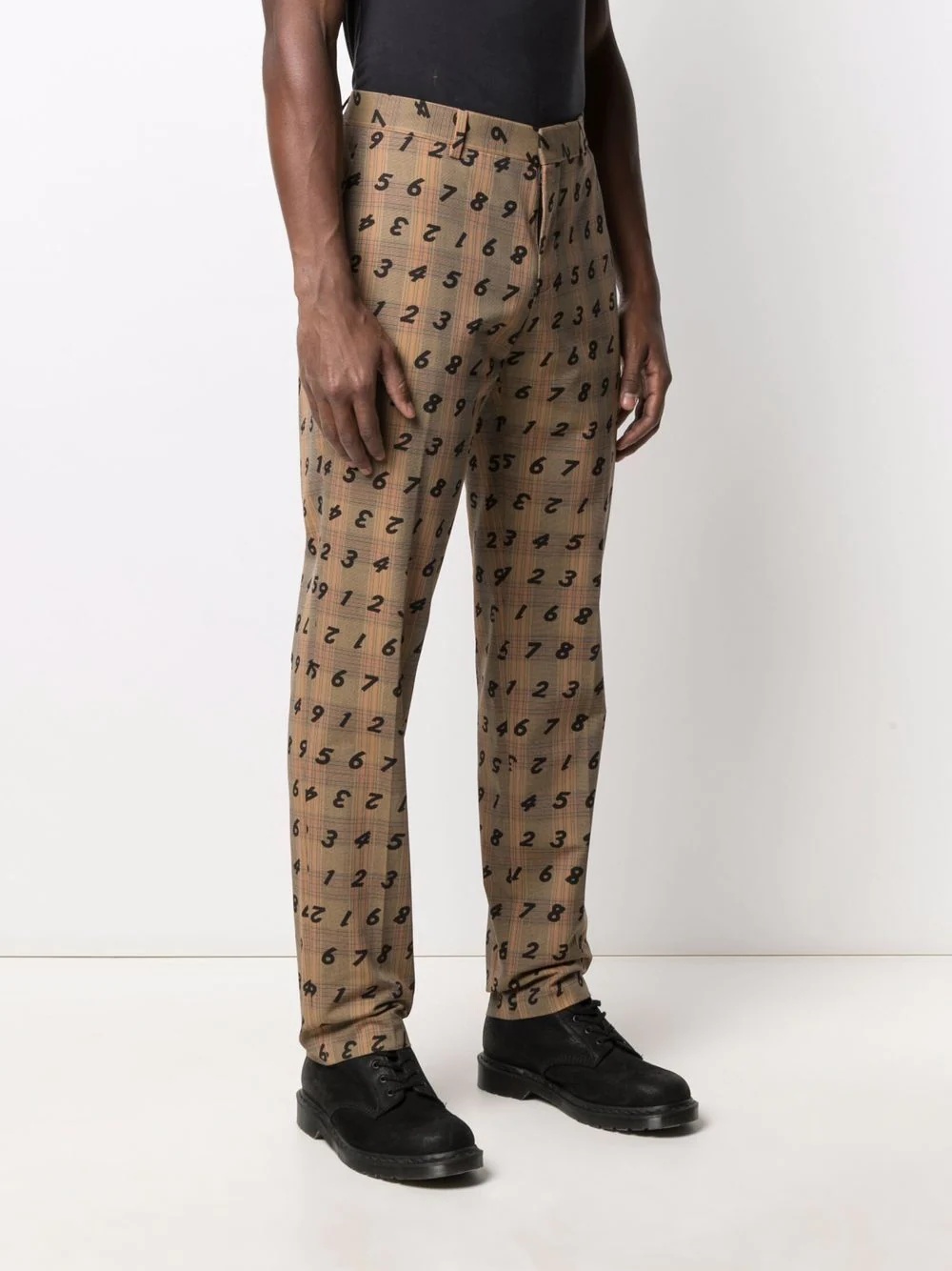 Prince of Wales numerical print trousers - 3