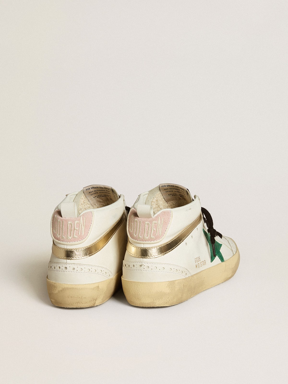 Bio-based Mid Star with green suede star and pink suede heel tab - 4