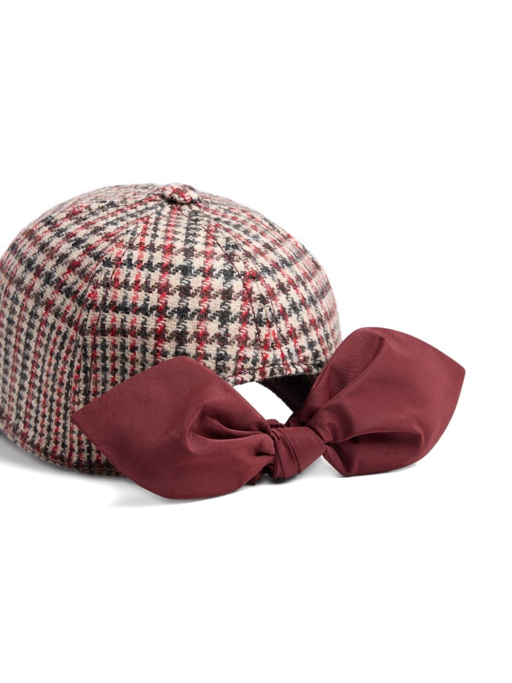 houndstooth wool baseball cap - 2