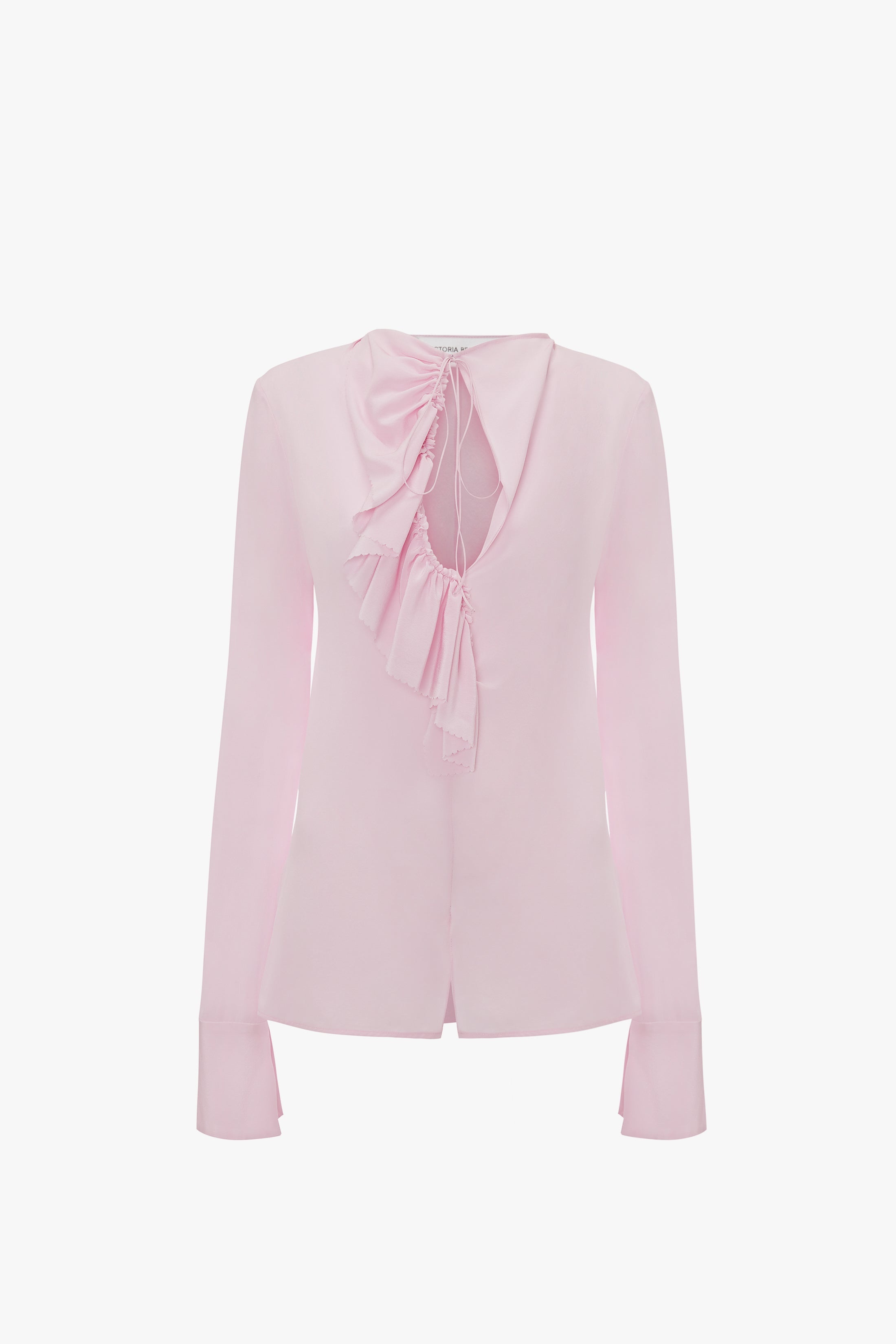 Romantic Ruffle Blouse In Candy Pink - 1