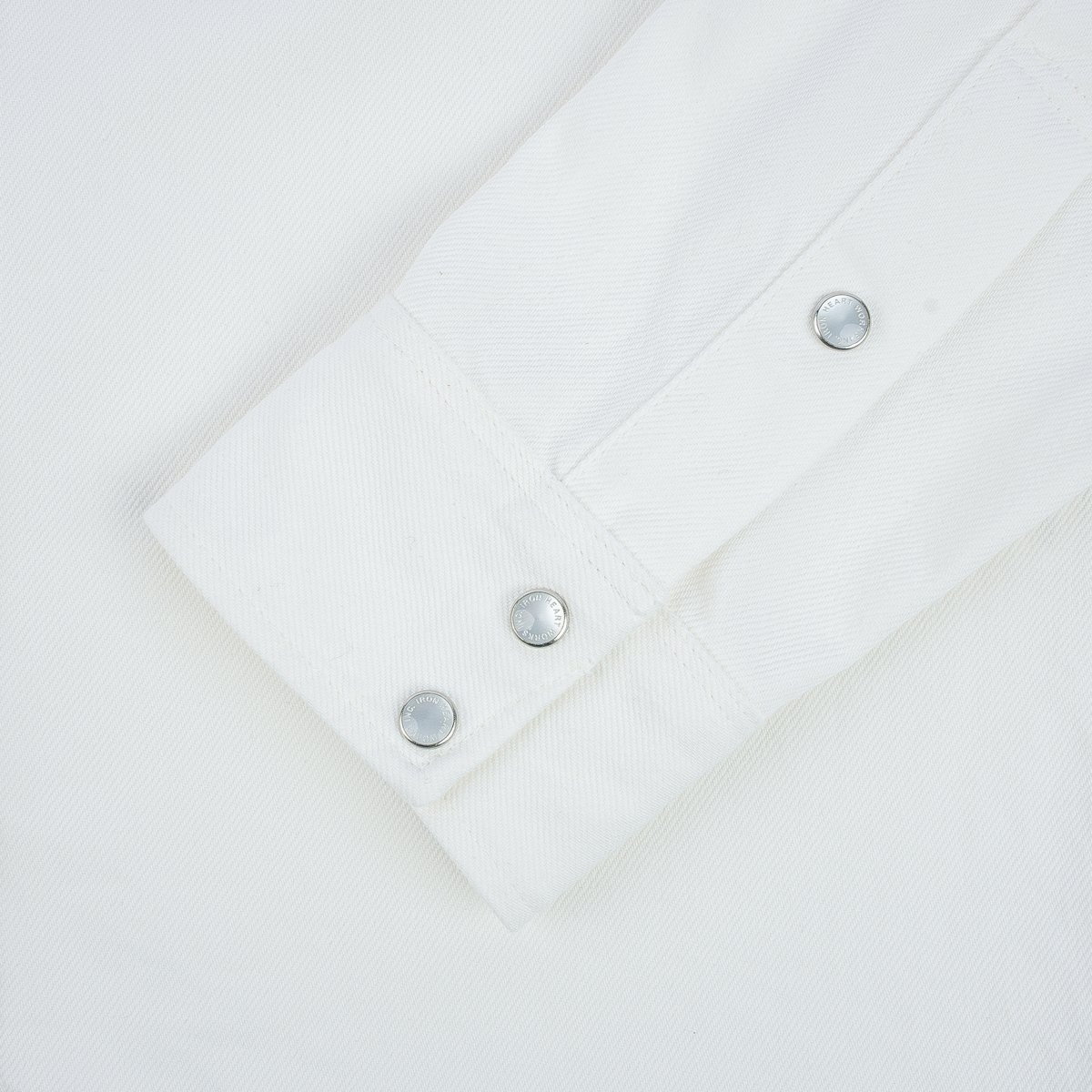 IHSH-384-WHT 13.5oz Denim Western Shirt - White - 10