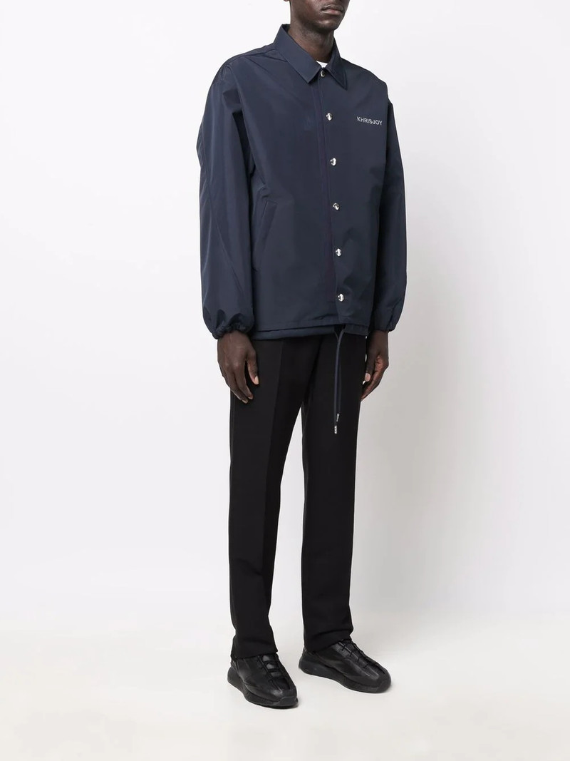 logo-embroidered shirt jacket 3